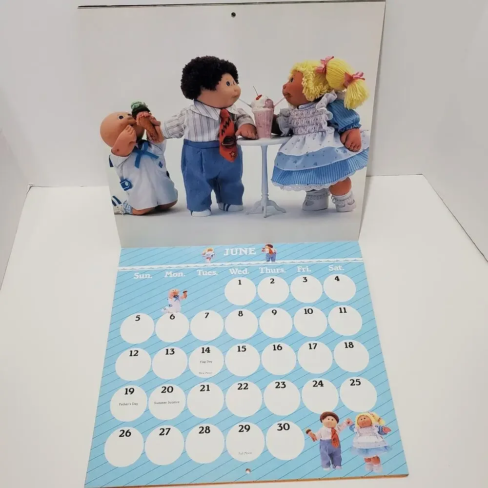 Vtg 1988 Cabbage patch Kids Wall Calendar UNUSED New Old Stock